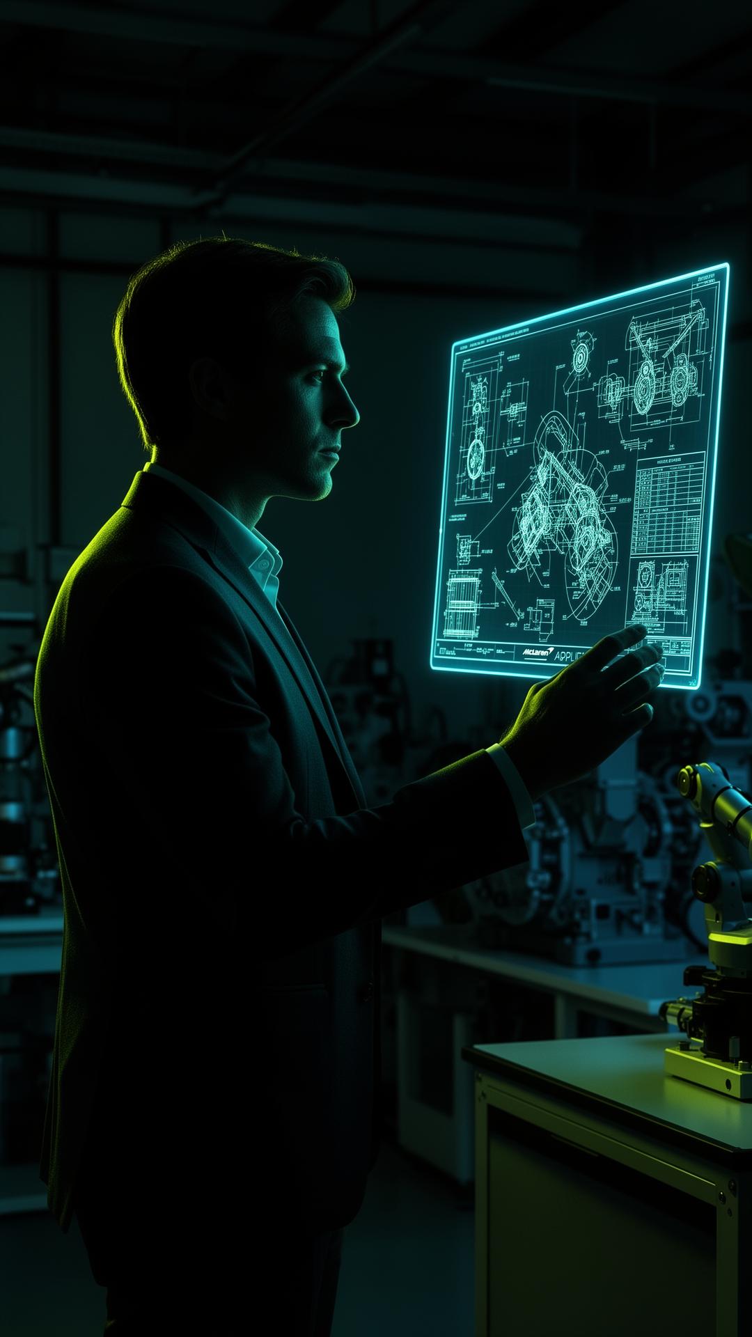 Lead Researcher silhouette in R&D laboratory